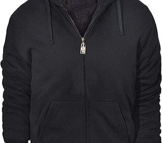 Hoodies for Men Heavyweight Fleece Sweatshirt - Full Zip Up Thick Sherpa Lined