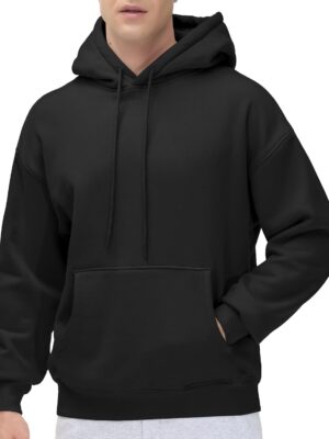 Men's Fleece Pullover Hoodie Loose Fit Ultra Soft Hooded Sweatshirt With Pockets