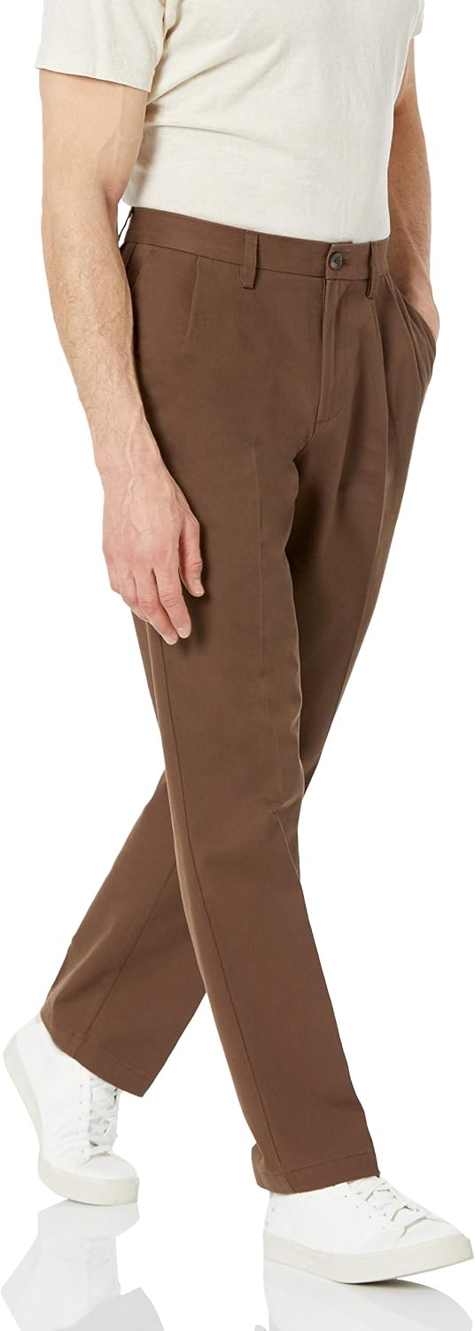 Men's Classic-Fit Wrinkle-Resistant Pleated Chino Pant (Available in Big & Tall)