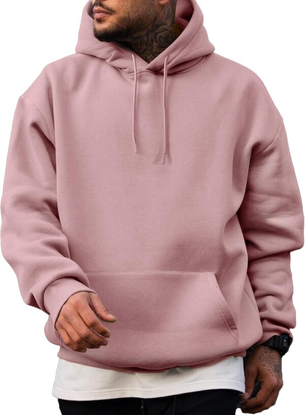 Men's 2026 Casual Cotton Hooded Collar Drawstring Hoodies Pullover Sweatshirts Casual Long Sleeve Shirts