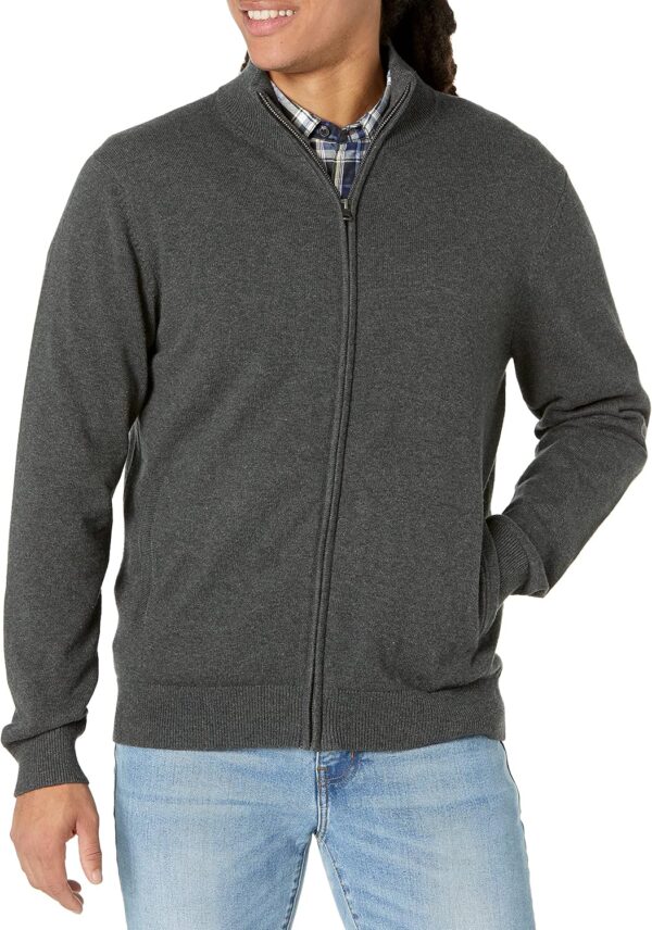 Men's Full-Zip Cotton Sweater